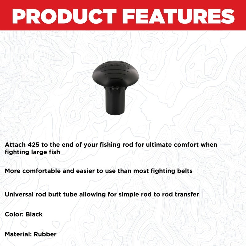 Scotty #425-BK Hammerhead Rod Butt Cushion, Black - Image 2